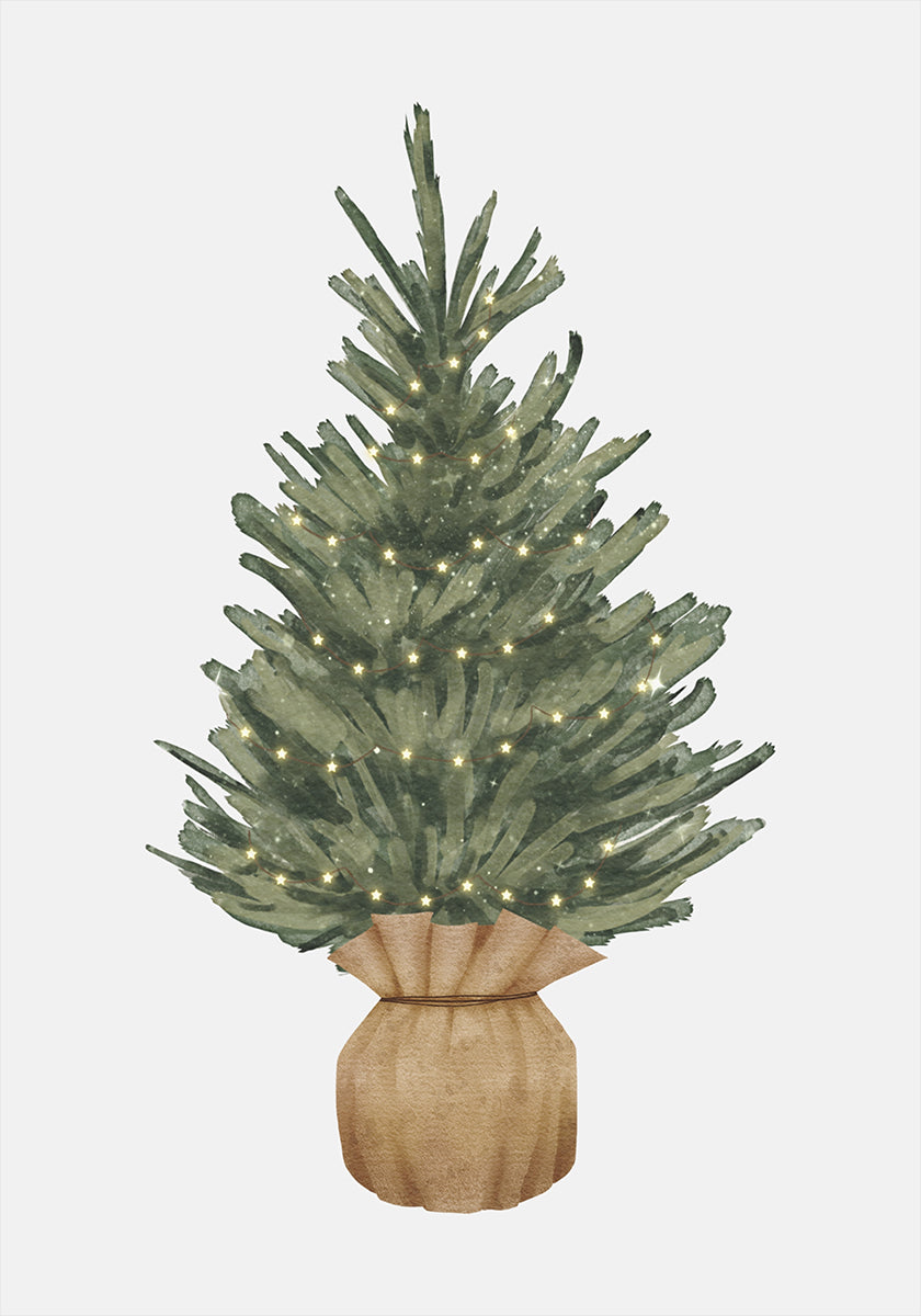 Christmas Tree Wrapped Poster