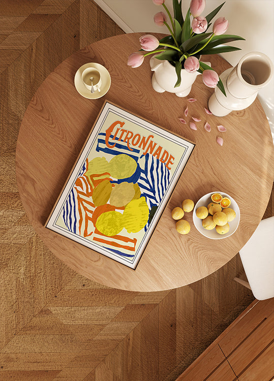 Citronnade Orange and Blue Poster