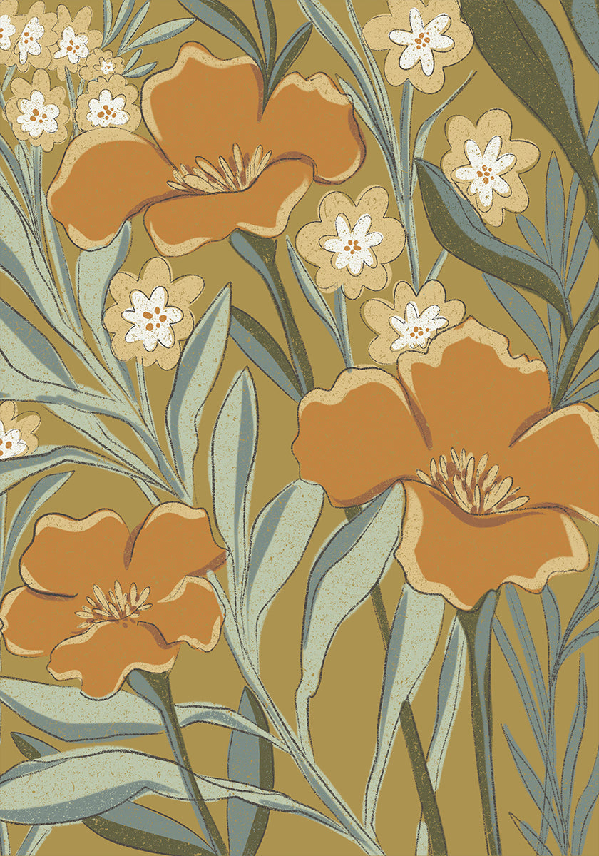 Golden blossom Poster