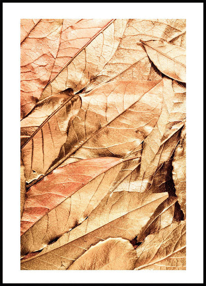 Elegant Golden Leaves Plakat - Posterbox.no