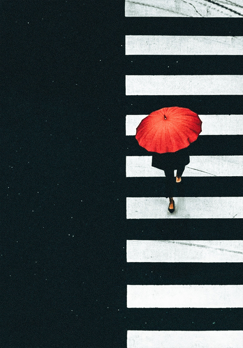 red umbrella Poster
