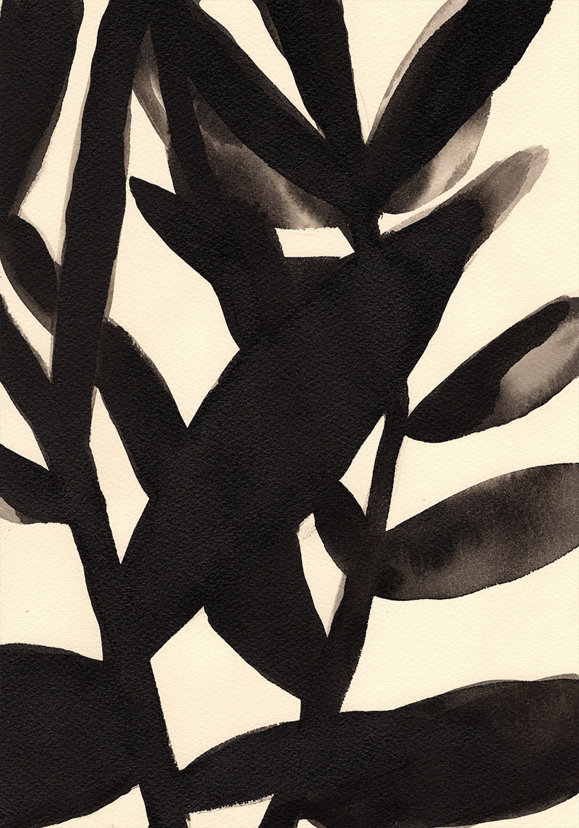 Branches in Black and Beige II Poster