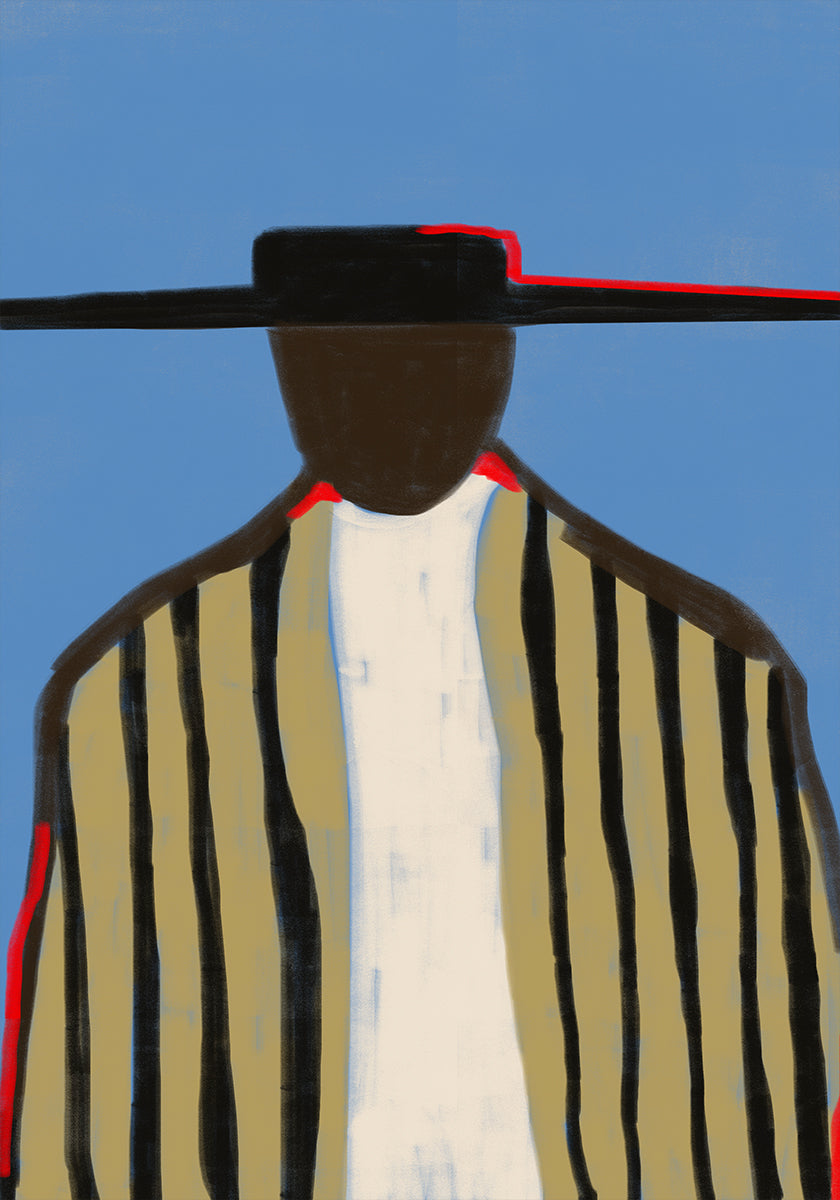 Bold Hat and Stripes New Mexico Style Poster