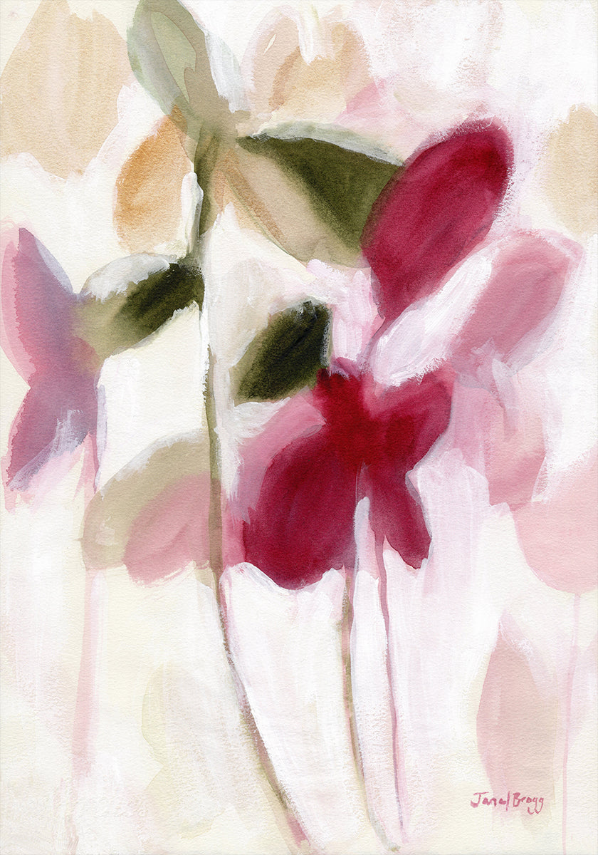 Botanical In Violet and Gold Poster