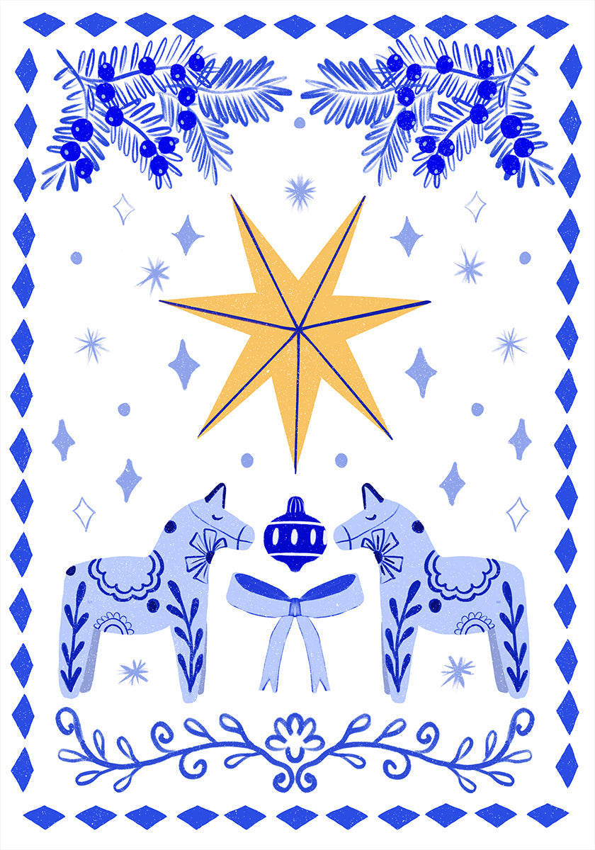 Folk Winter Star Poster