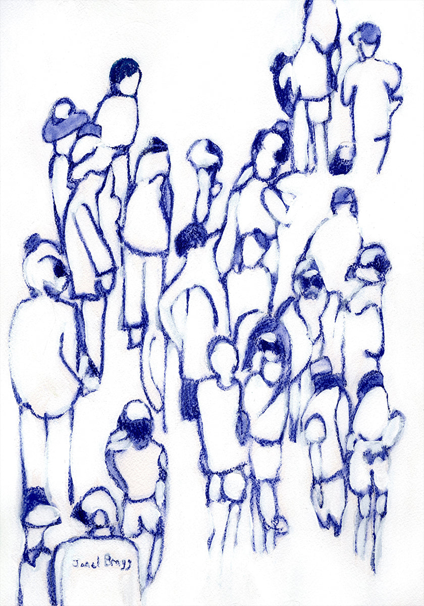 Crowd In Blue Poster