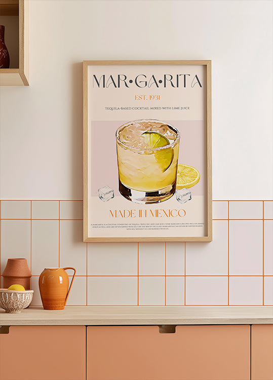 Margarita Print Cocktail Poster
