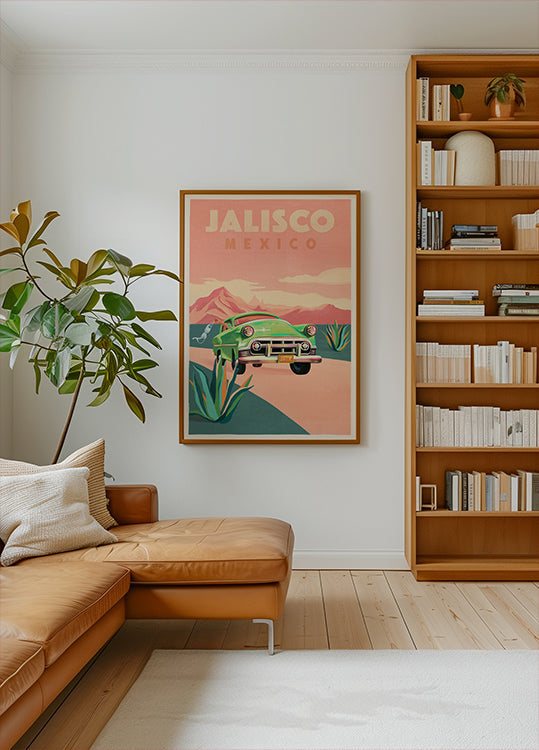 Jalisco Mexico Vintage Travel Poster
