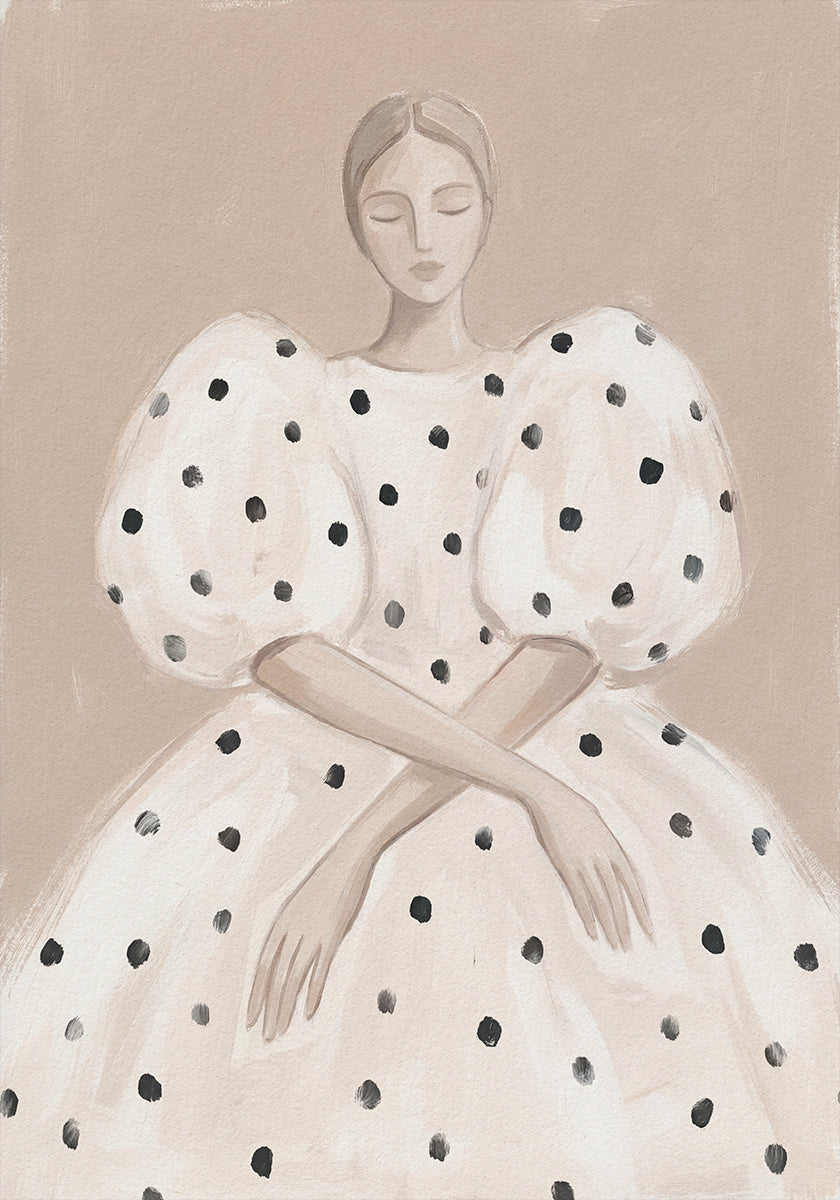 Polka Dotted Dress Poster