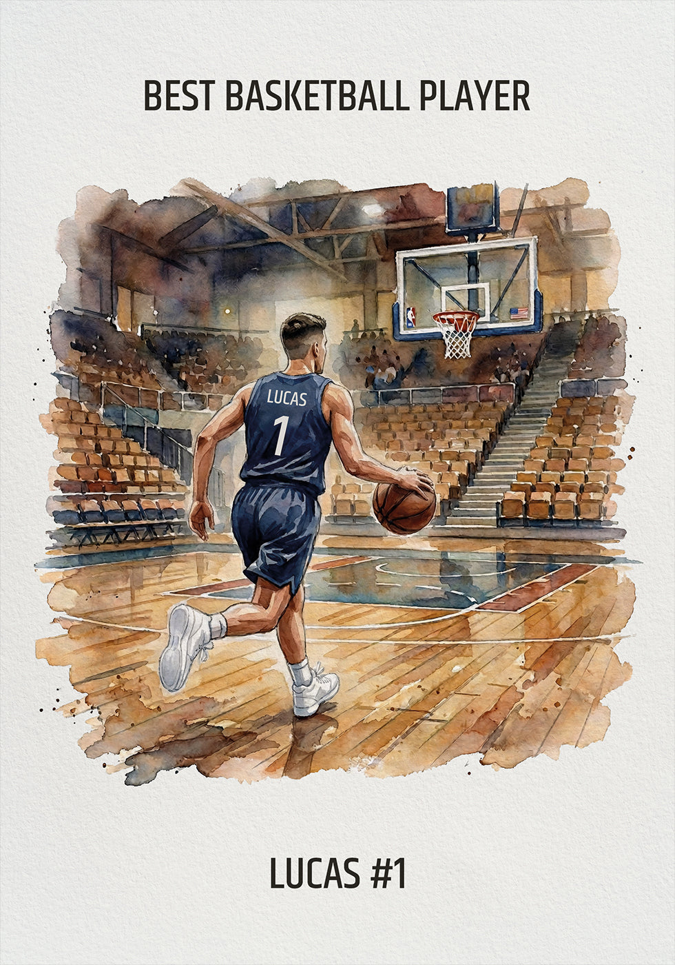 Youth Basketball Boy Personal Poster