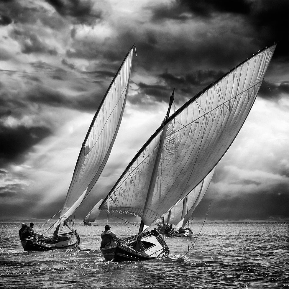 Sailboats and Light Poster
