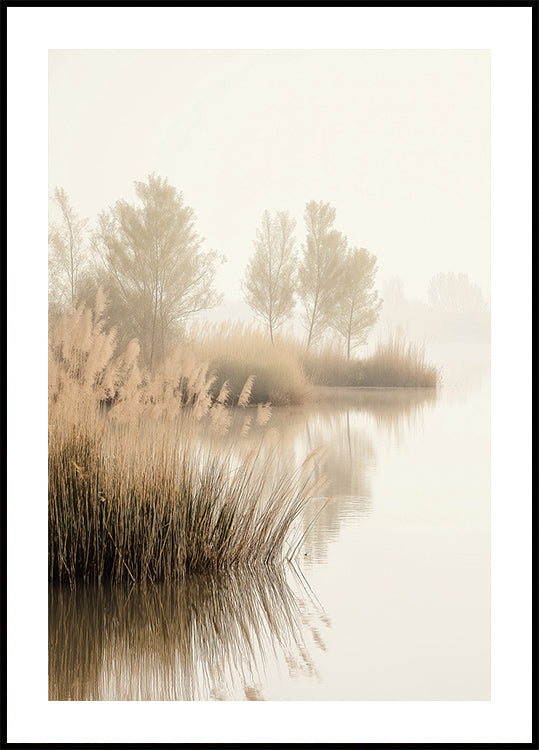 Misty Lake Poster