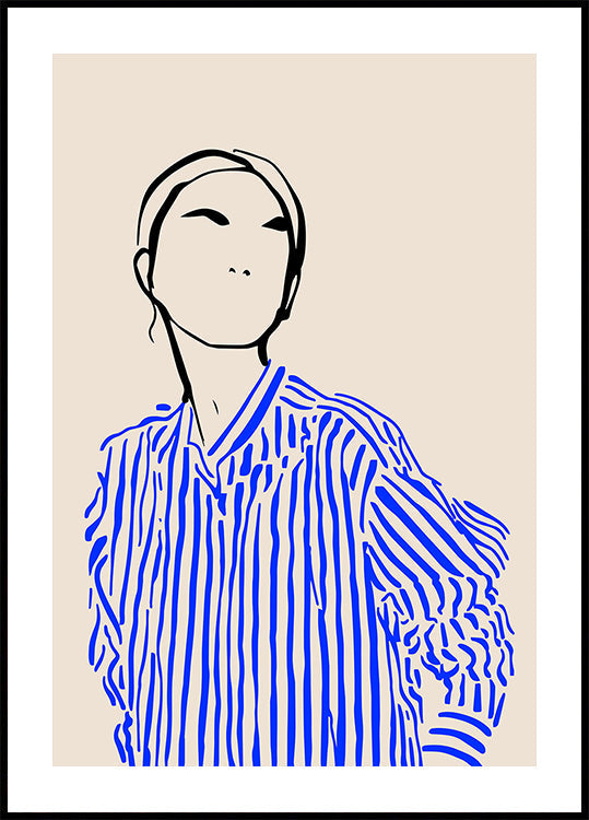 Greywork.Studio | Erato in Blue Poster