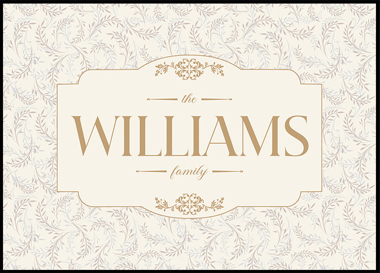 Last Name Family sign Personal Poster