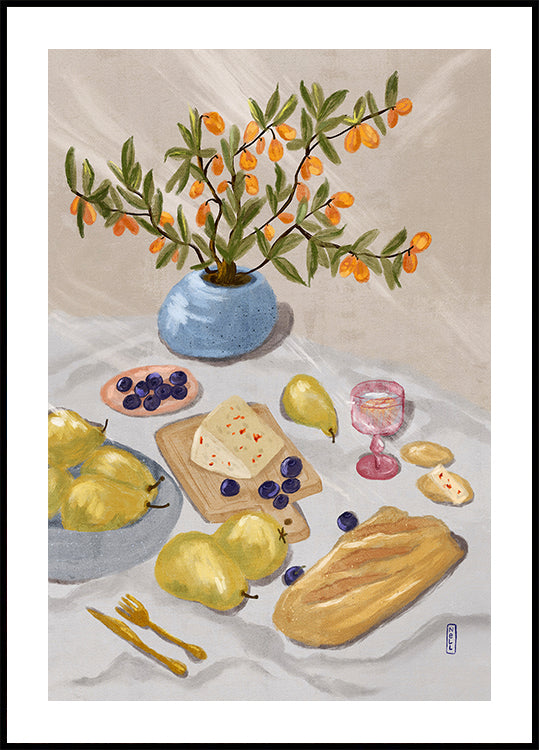 Gin and Tonic In the Afternoon Sun Illustration Poster