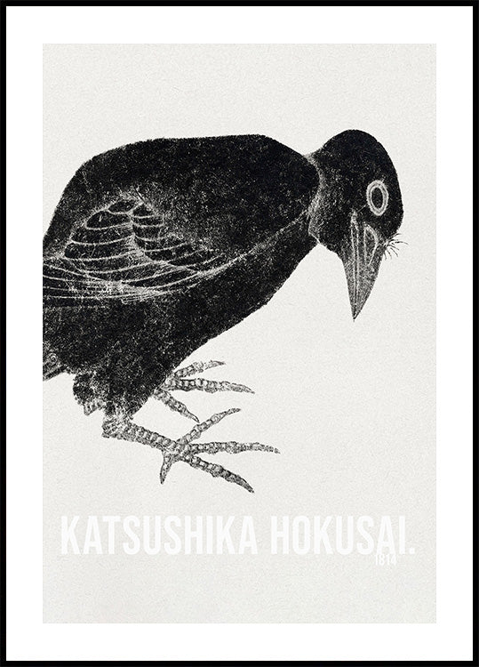 Katsushika Hokusai's Bird 1814 Poster