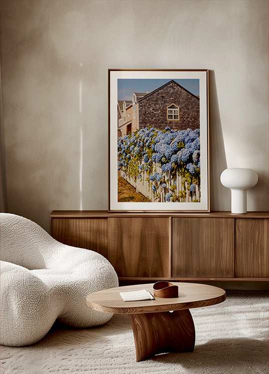 Cannon Beach Hydrangeas Poster