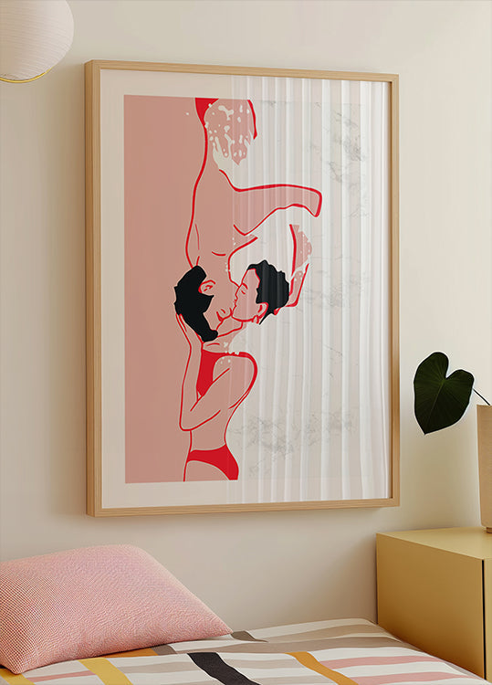 Ethereal Kiss In the Waves Poster