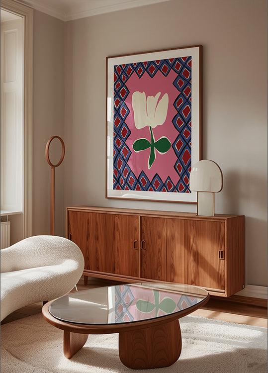 Petal plaid playtime I Poster