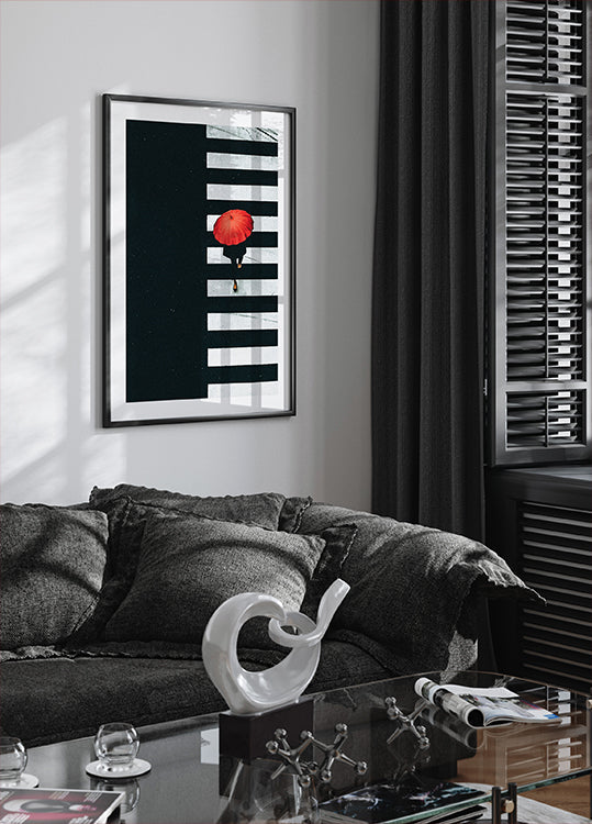 red umbrella Poster