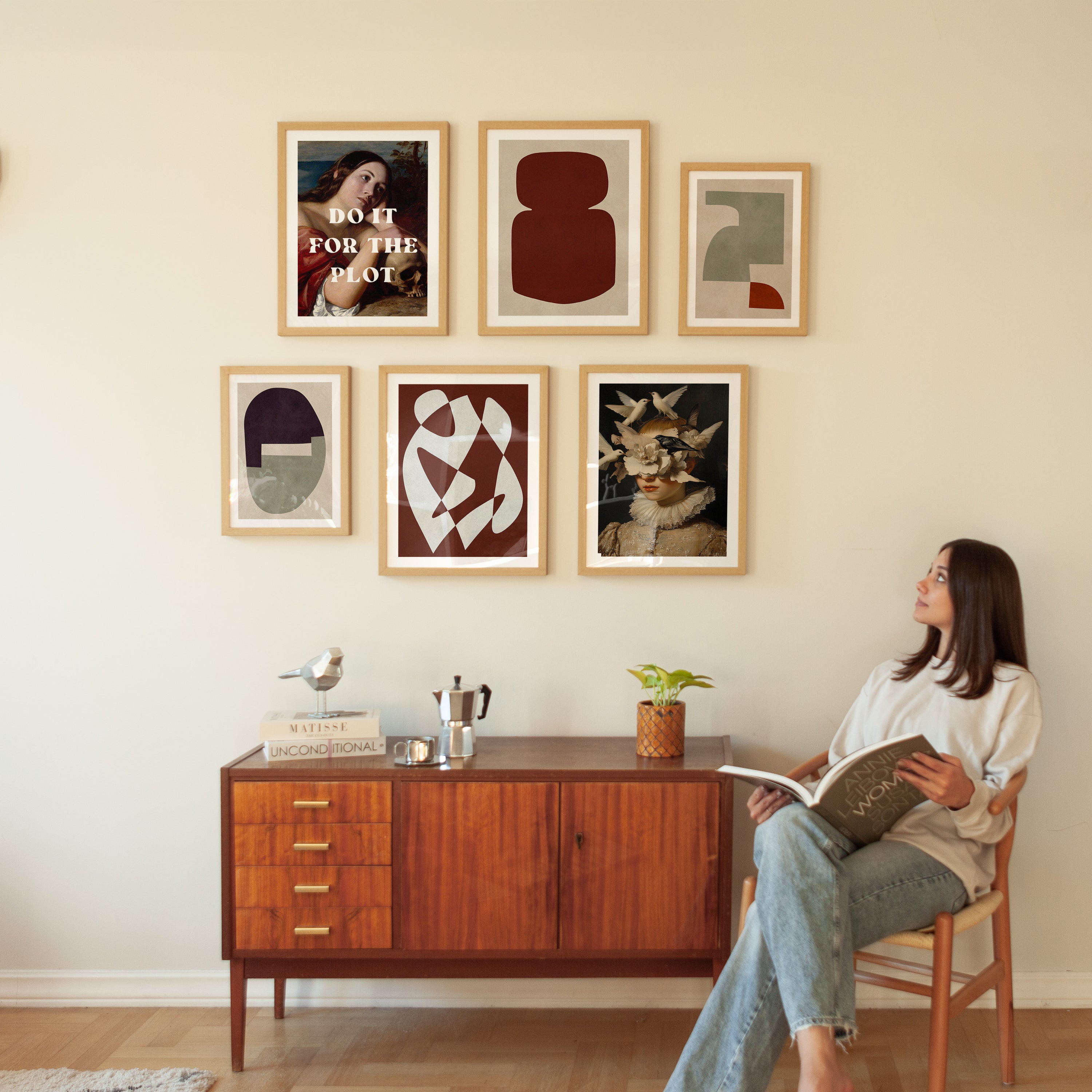 Neutral Modern Gallery Wall Set Poster