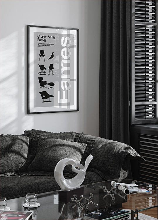 Eames Chairs A1.png Poster