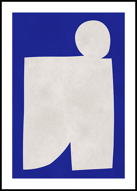 Blue and white art 2 Poster