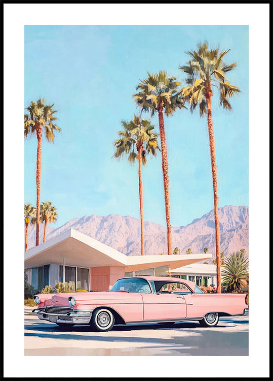 California Vintage Car Poster