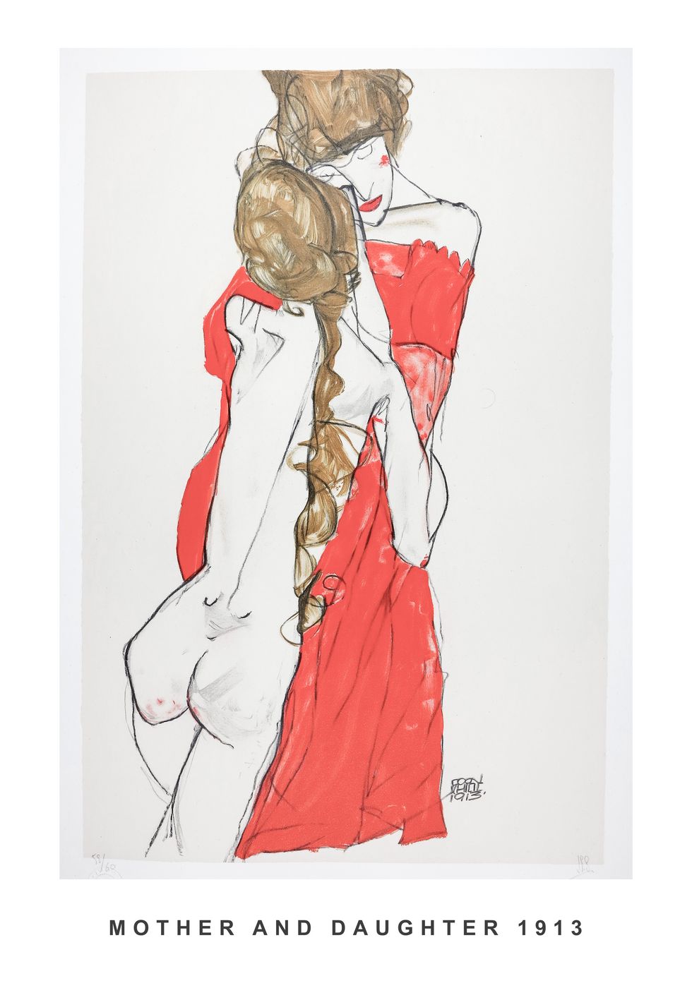 Egon Schiele Mother and Daughter Plakat - Posterbox.no