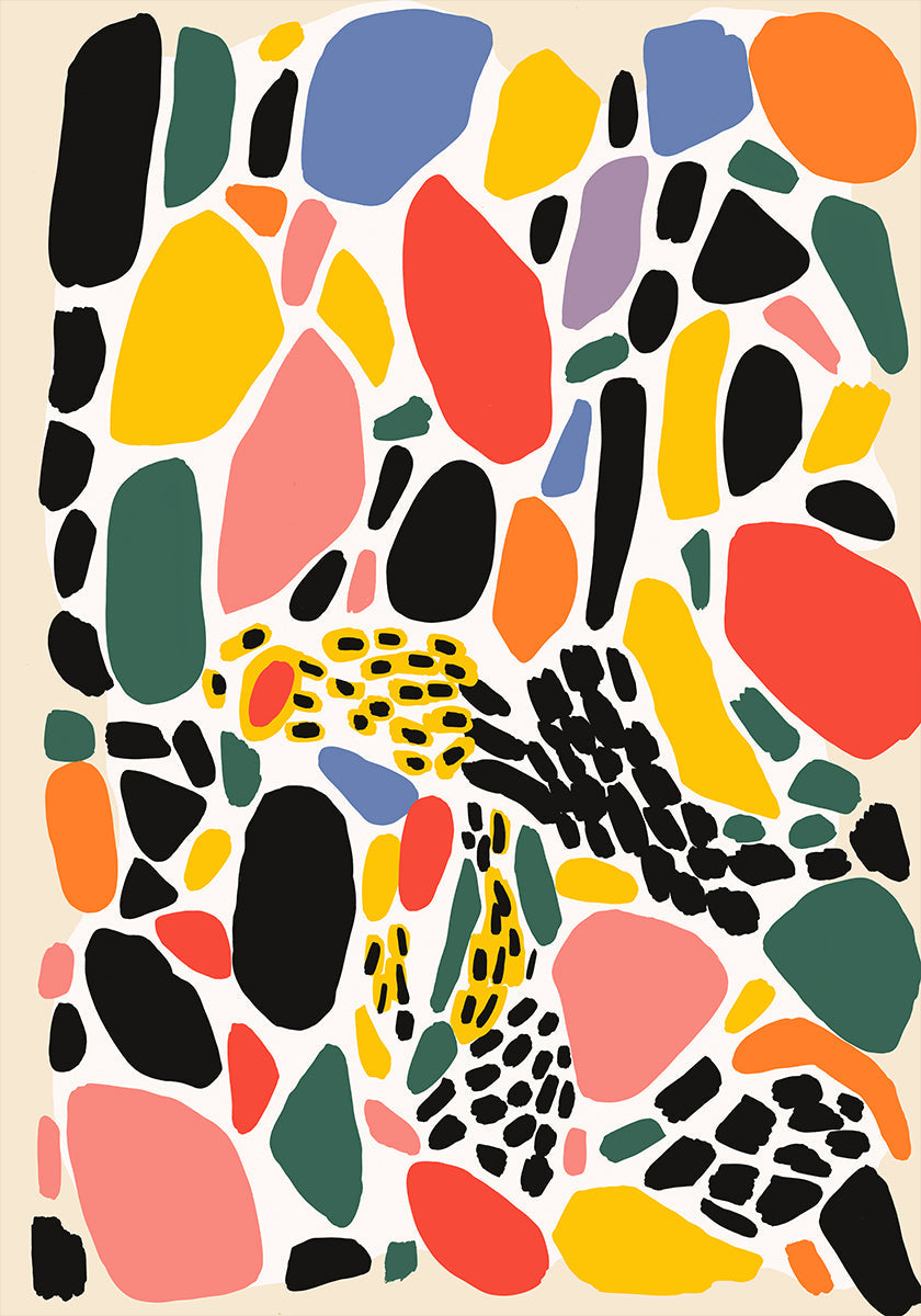 Colorful Mosaic Dance Poster