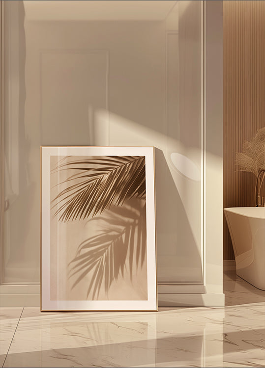 Palm Leaf Shadows Poster