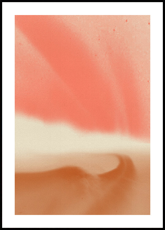 Abstract landscape in soft pastels Poster
