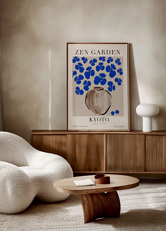 Cerulean Blossoms Poster