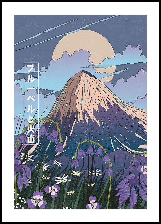 Bluebells and the Volcano Poster
