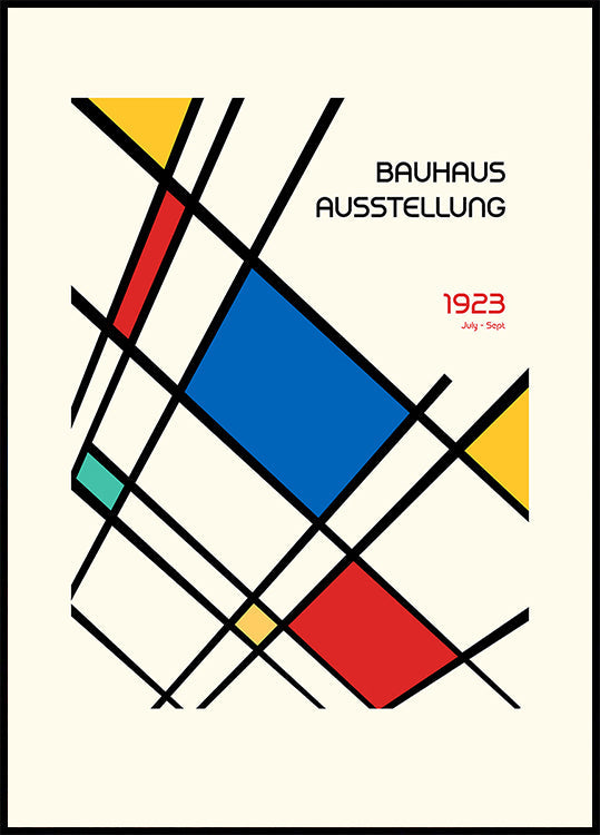 Bauhaus Geometric Design Retro Poster