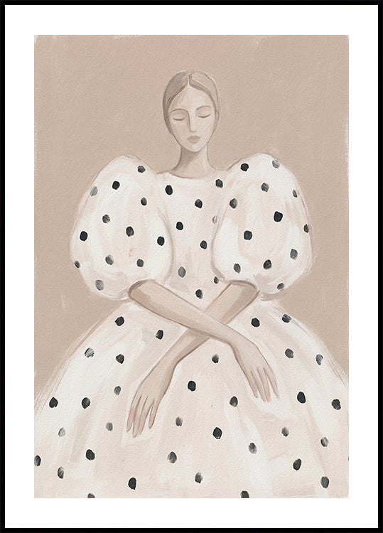 Polka Dotted Dress Poster