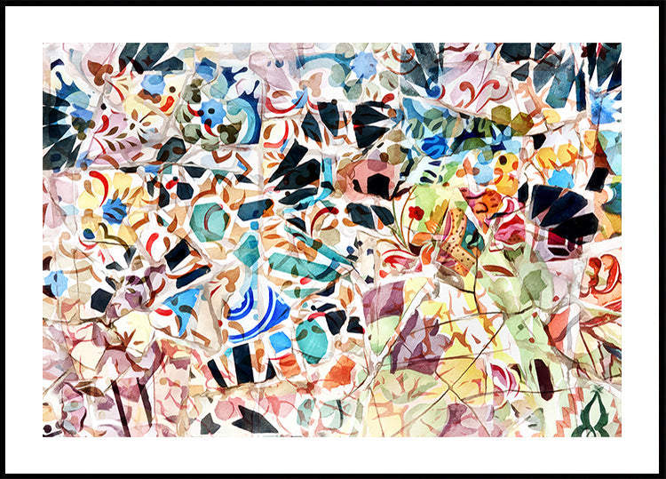 Mosaic of Barcelona VI Poster