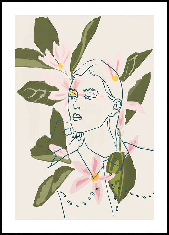 Floral Reflection Poster