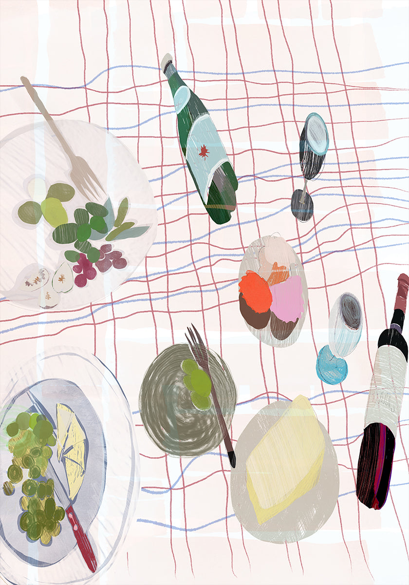 Food and Wine Picnic Poster