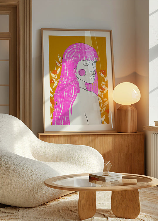 Pink Whisper Gaze Poster