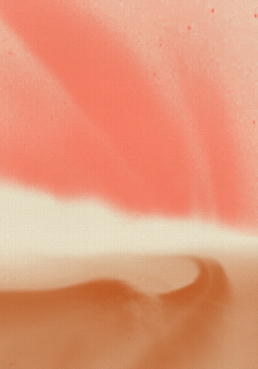 Abstract landscape in soft pastels Poster