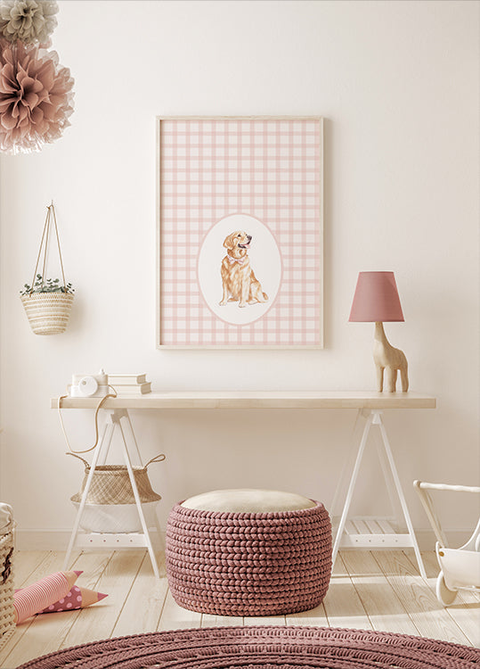 Golden Retriever Dog Watercolor Poster