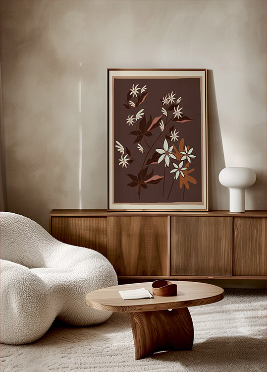 Blossoms in Cocoa Poster