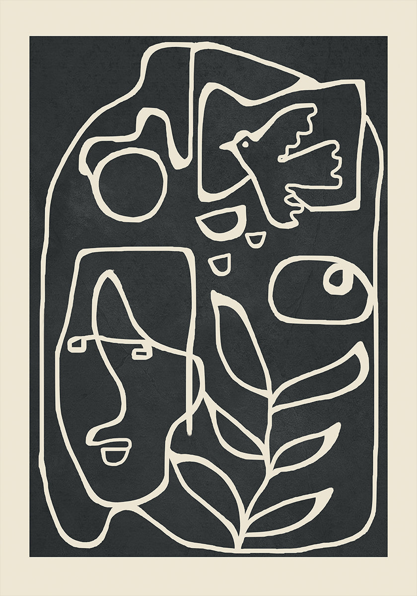 Paleolithic Abstract Art Poster