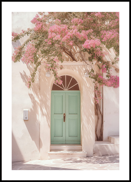 Pastel Doorway - Blooming Floral Entrance Poster