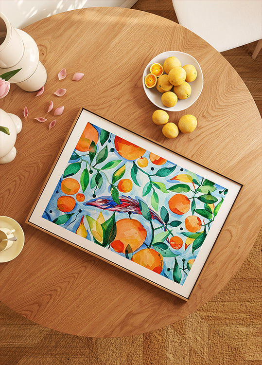 Orange Blue Poster