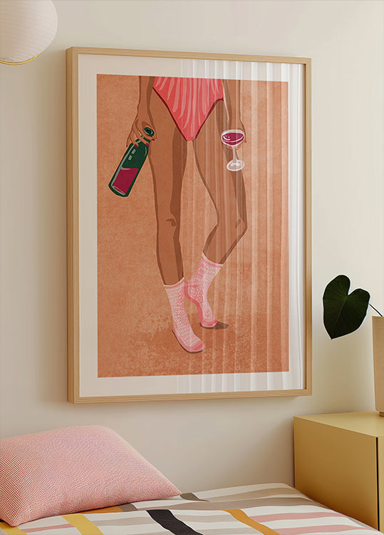Wine and socks Poster