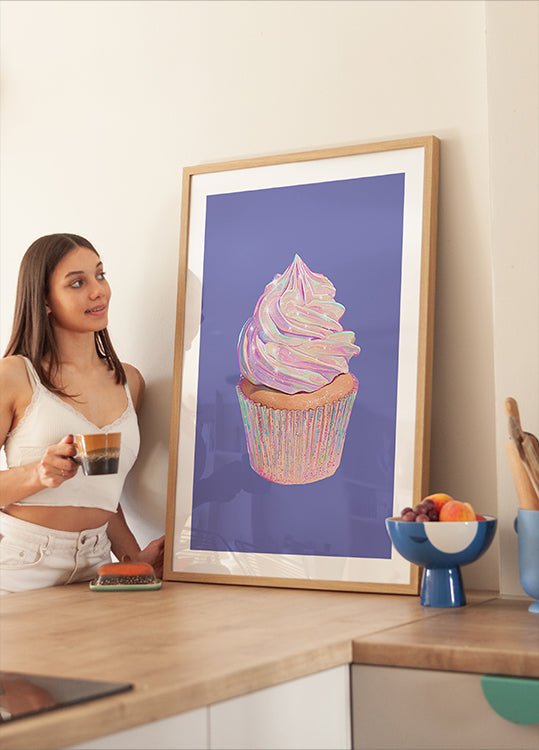 Rainbow Cupcake Poster