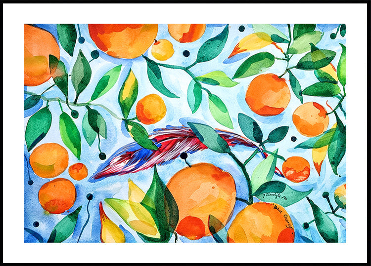 Orange Blue Poster