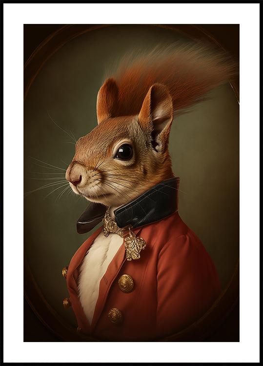 Squirrel Portrait Poster